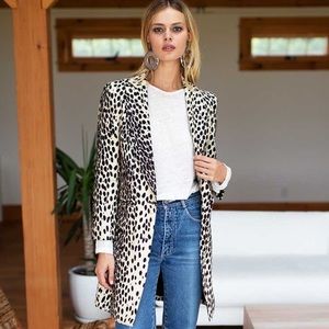 Emerson Fry Leopard Wingtip Coat